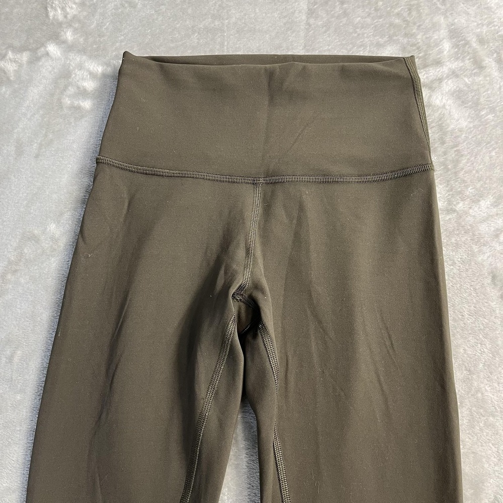 Lululemon Wunder Under Train Leggings‎ Womens 4 Green High Rise Crop Athletic - Picture 3 of 8